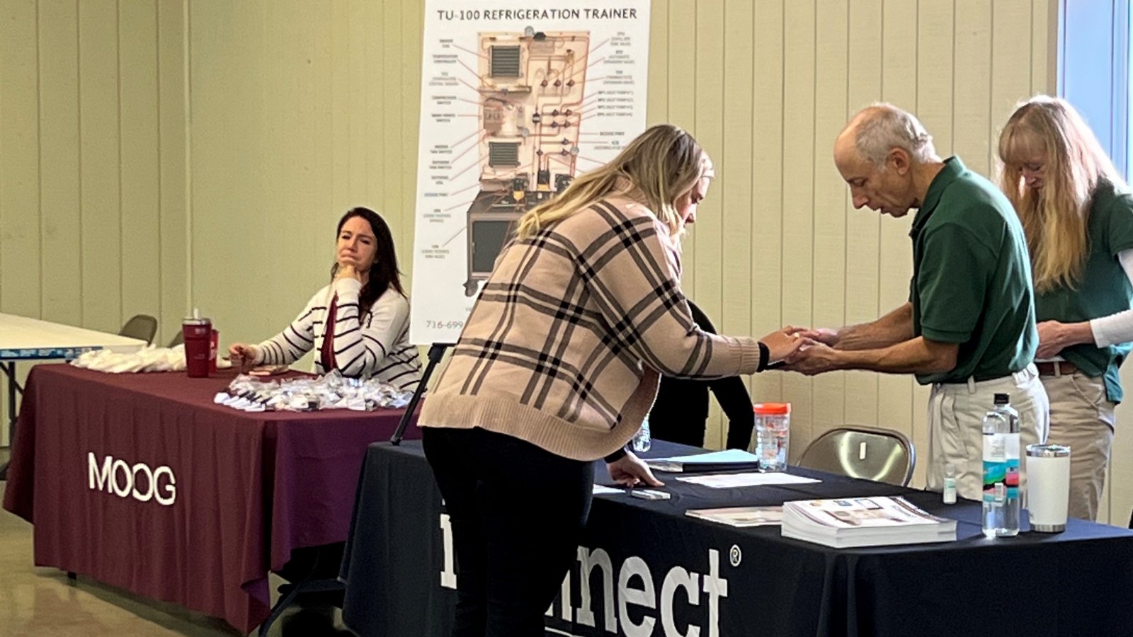 prospective employee at a job fair 